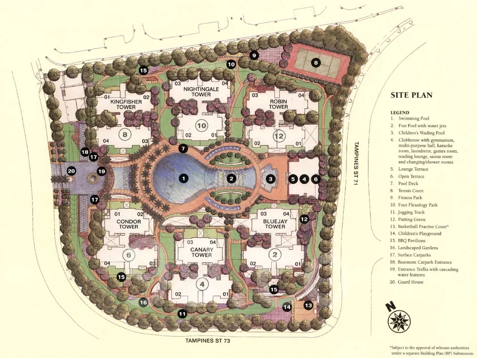 Site plan of Pinevale in Singapore