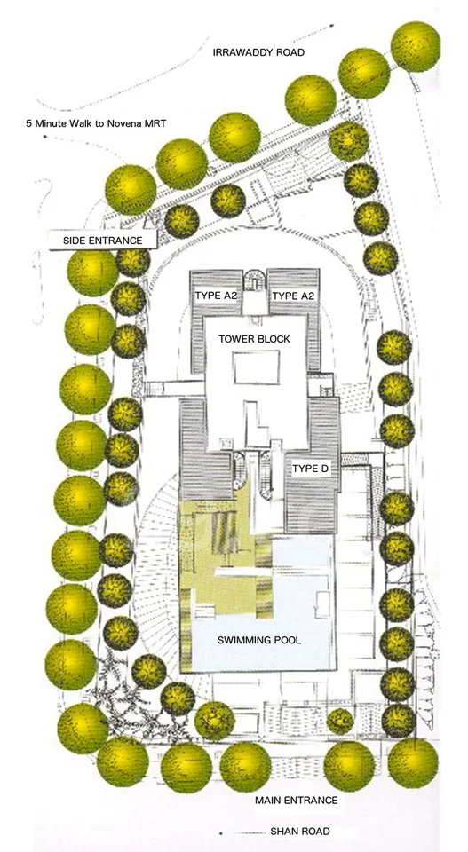Site plan of Pinnacle 16 in Singapore