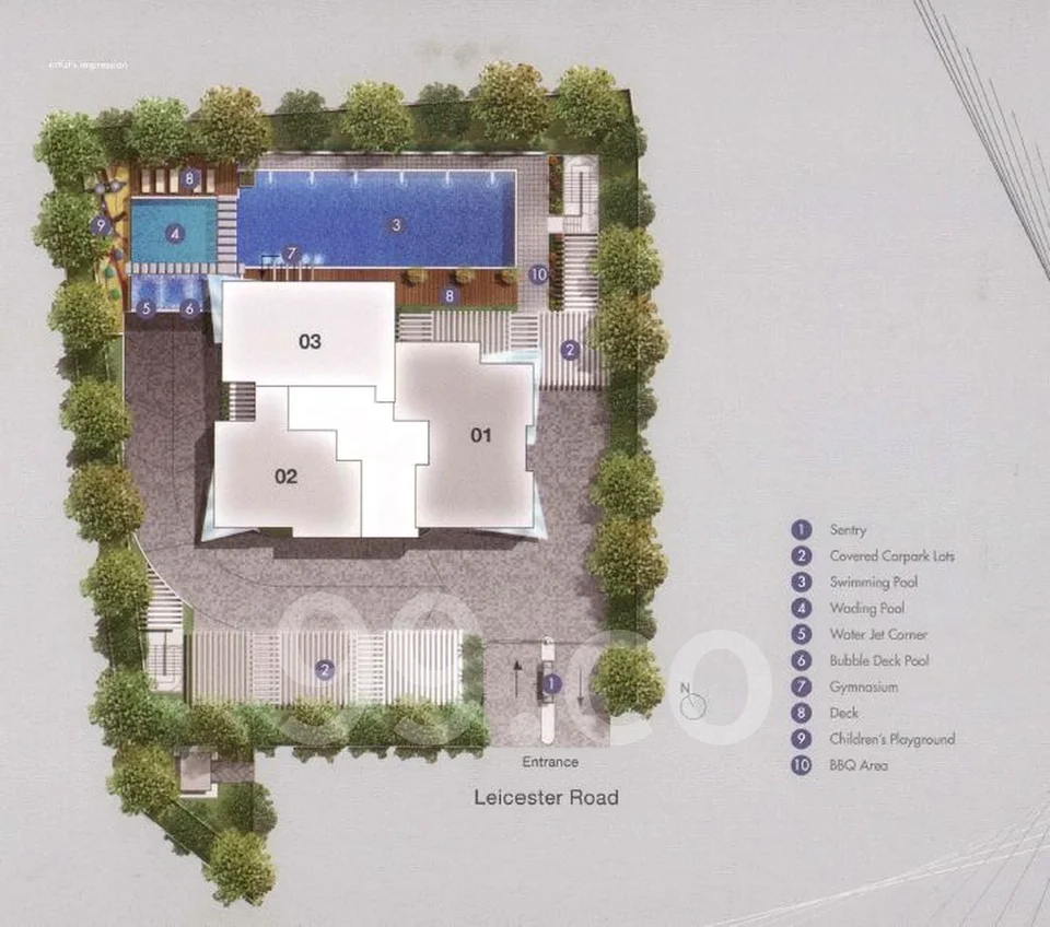 Site plan of Platinum Edge in Singapore