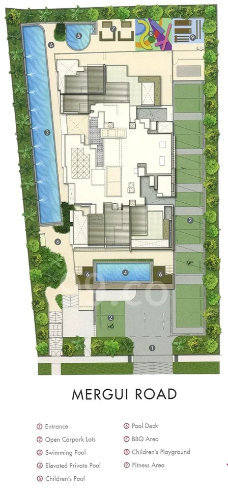 Site plan of Mergui Lodge in Singapore
