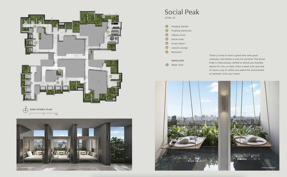 Site plan of Promenade Peak in Singapore