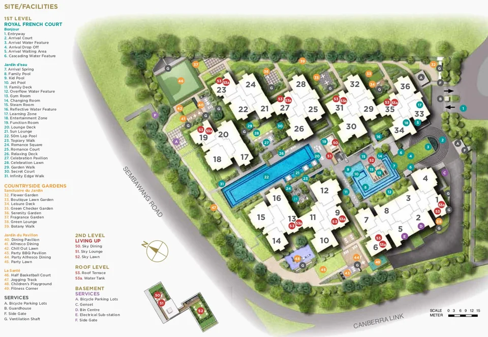 Site plan of Provence Residence in Singapore