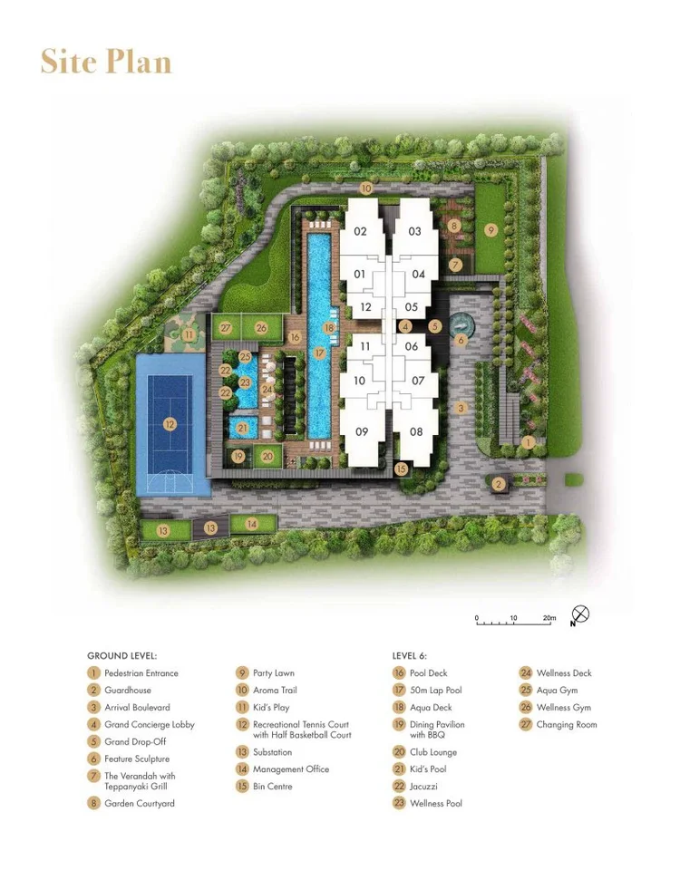Site plan of Pullman Residences Newton in Singapore