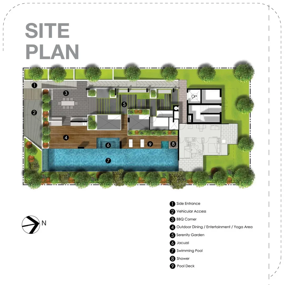 Site plan of Qube Suites in Singapore