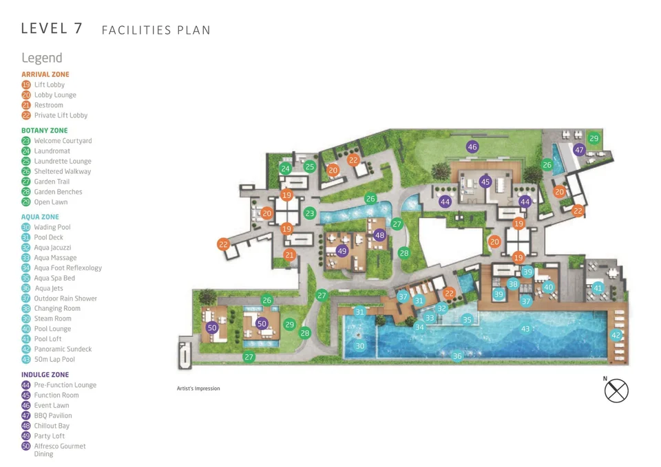 Site plan of Queens Peak in Singapore