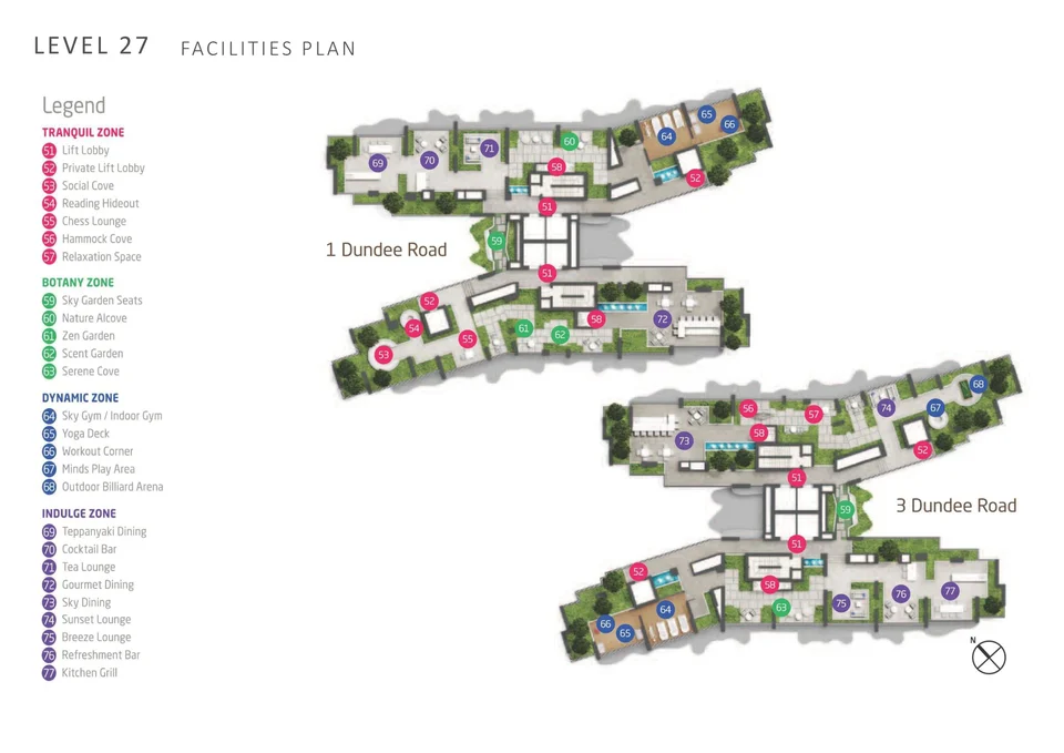Site plan of Queens Peak in Singapore