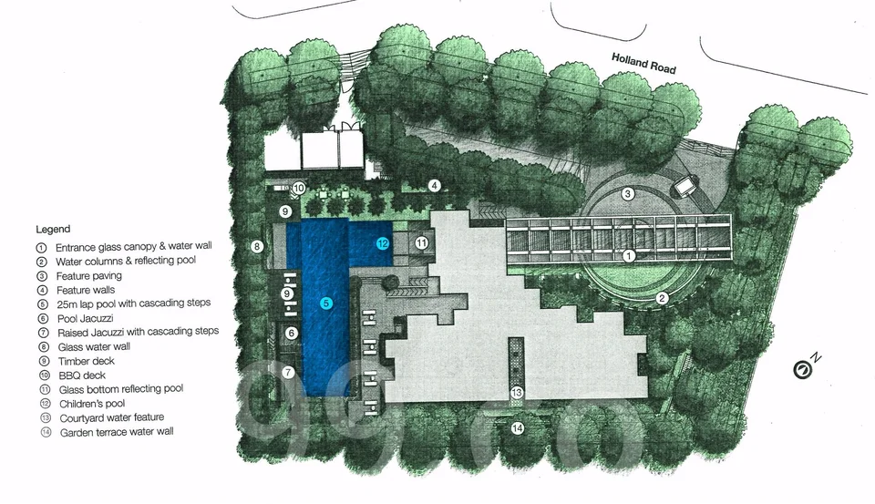 Site plan of Quinterra in Singapore