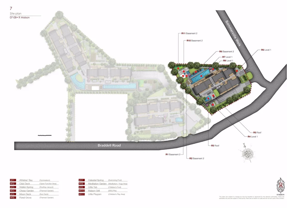 Site plan of R Maison in Singapore