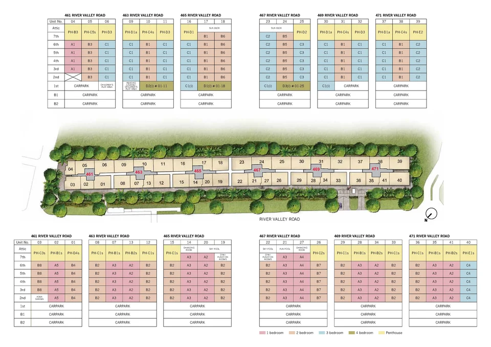 Site plan of Rv Residences in Singapore