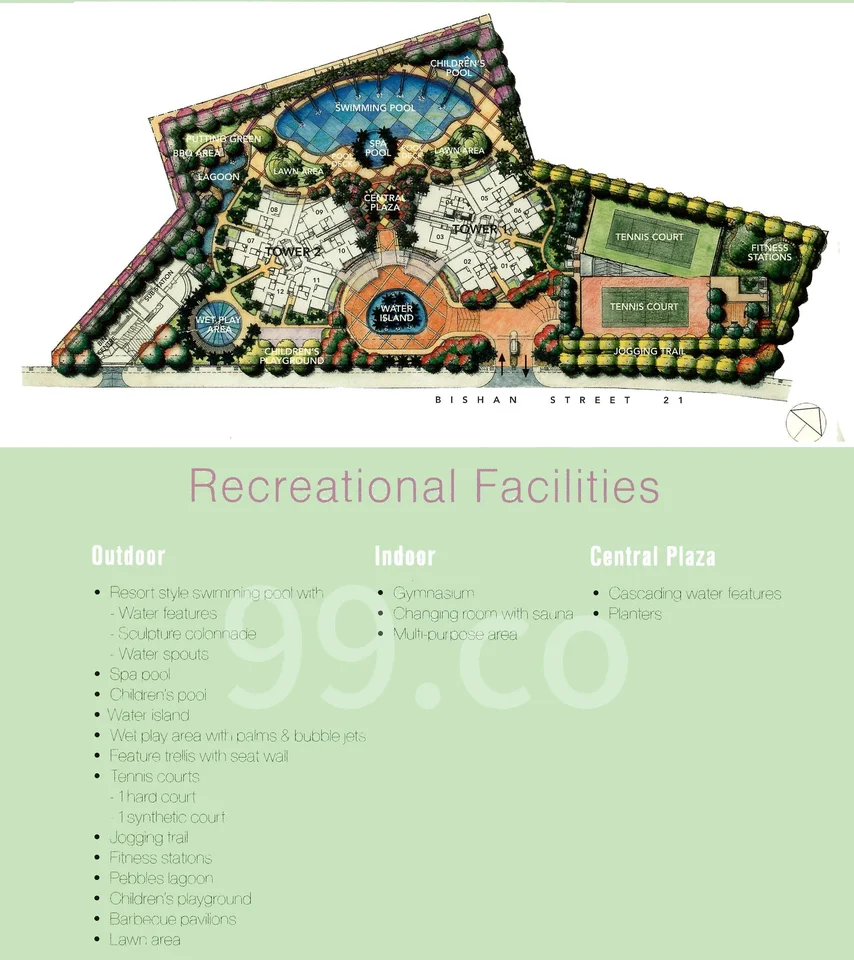 Site plan of Rafflesia Condominium in Singapore