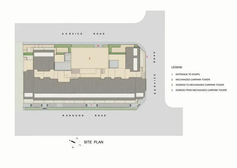 Site plan of Rangoon 88 in Singapore