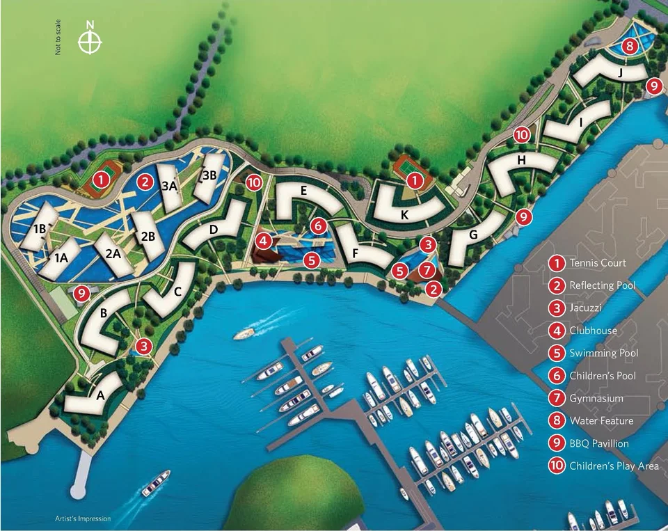 Site plan of Reflections At Keppel Bay in Singapore