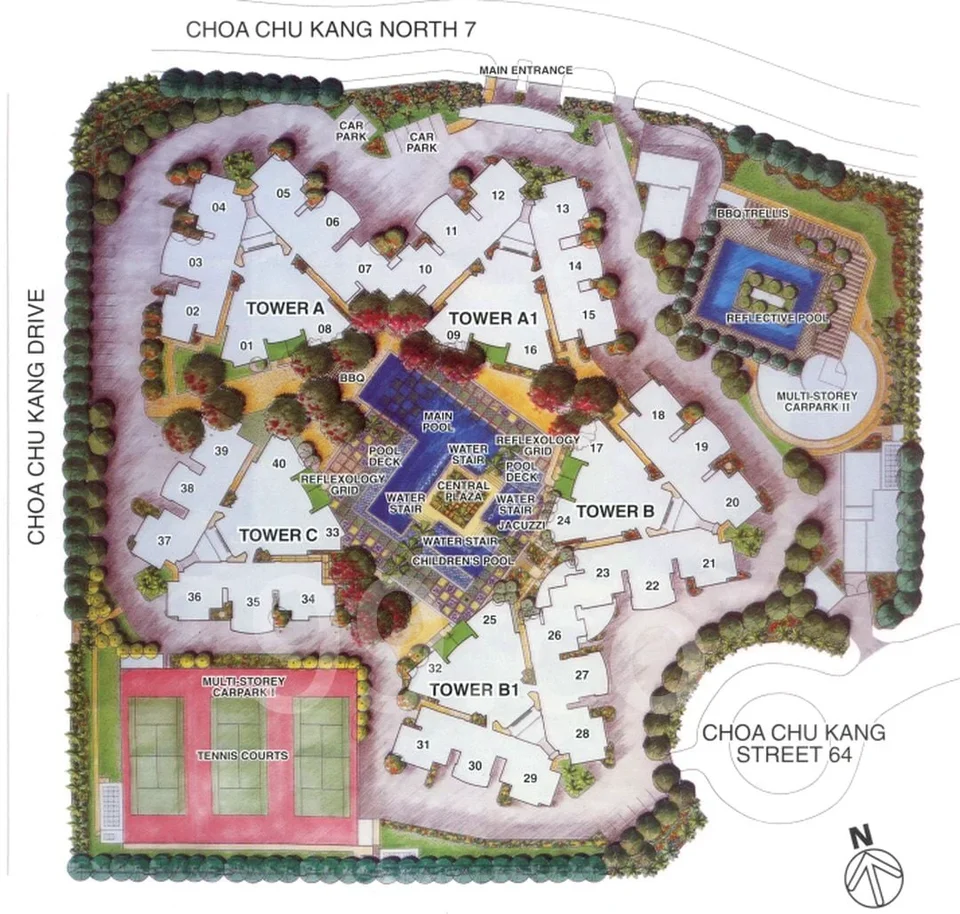 Site plan of Regent Grove in Singapore