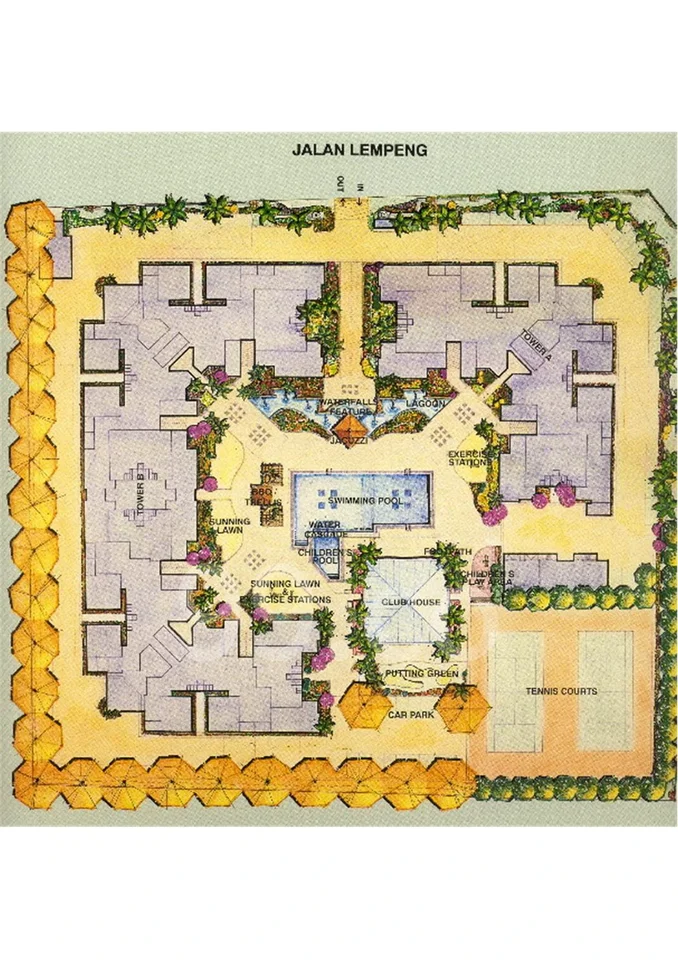 Site plan of Regent Park in Singapore