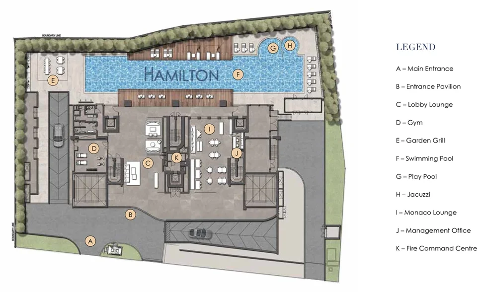 Site plan of Reignwood Hamilton Scotts in Singapore