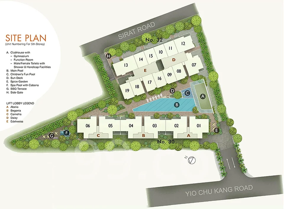 Site plan of Residences Botanique in Singapore