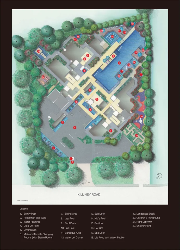 Site plan of Residences @KILLINEY in Singapore