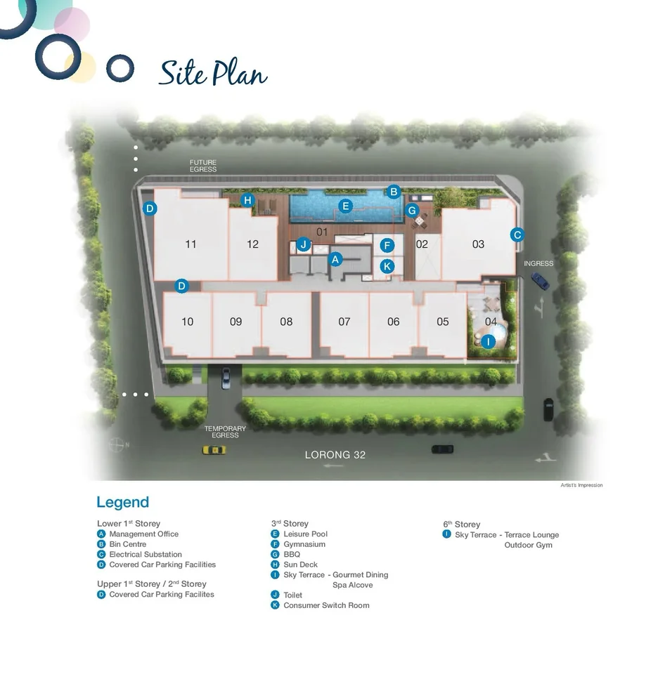 Site plan of Rezi 3TWO in Singapore