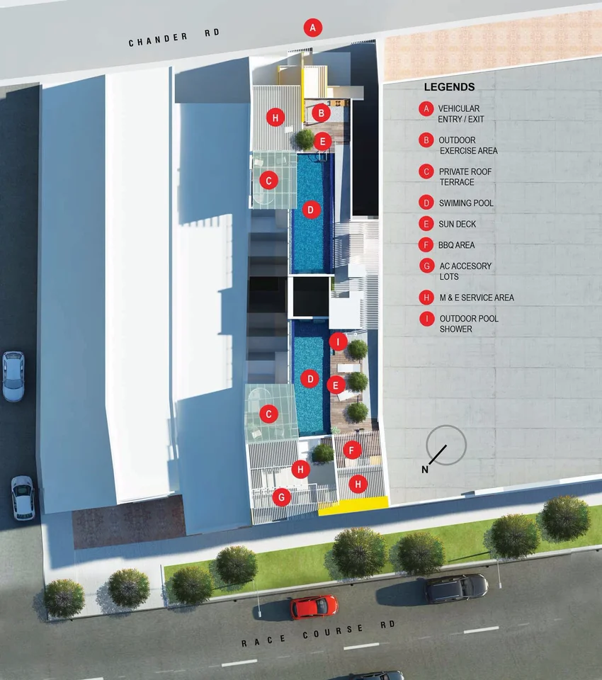 Site plan of Ritz @FARRER in Singapore