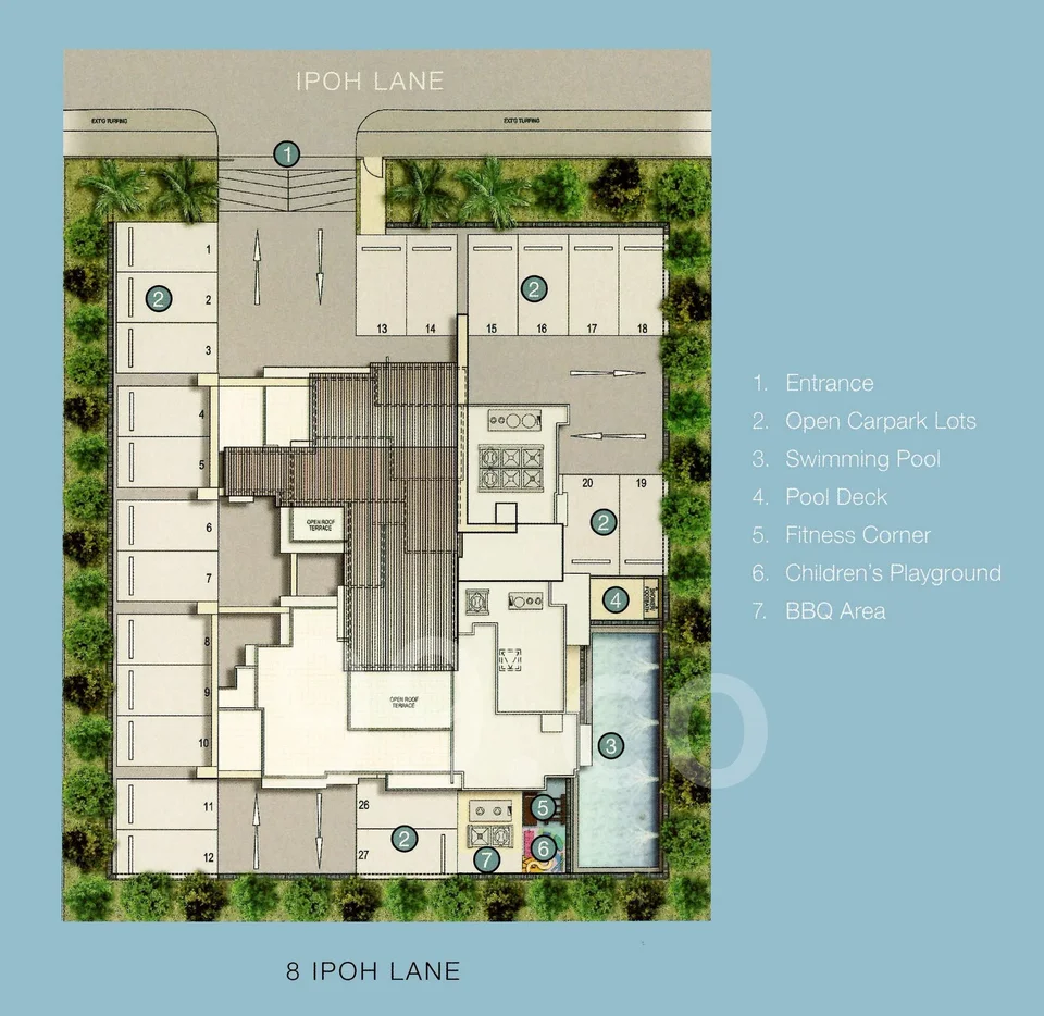 Site plan of Ritz Regency in Singapore