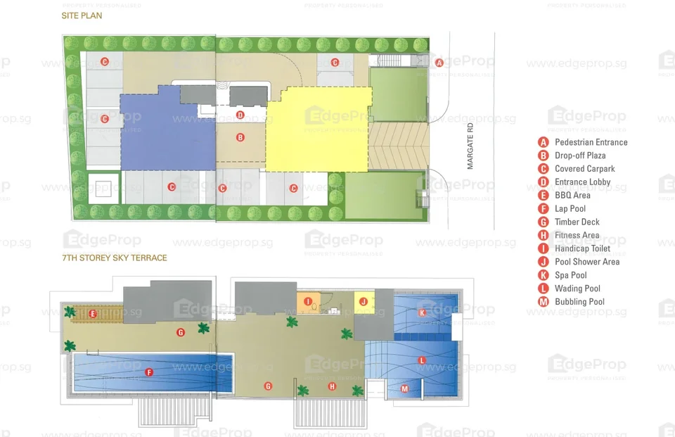 Site plan of Rivage in Singapore