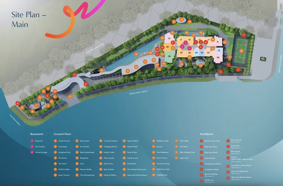 Site plan of River Green in Singapore
