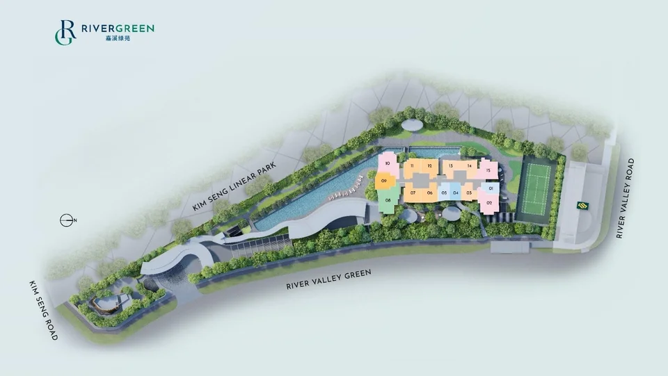 Site plan of River Green in Singapore