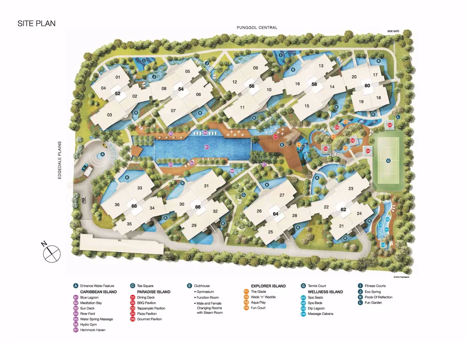 Site plan of River Isles in Singapore