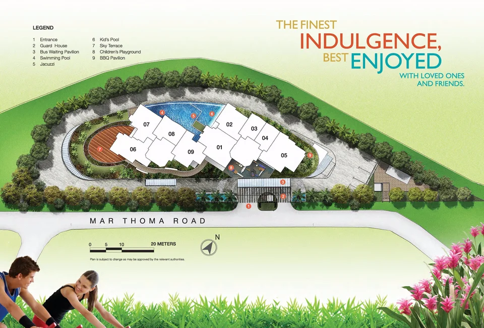 Site plan of Riverbay in Singapore
