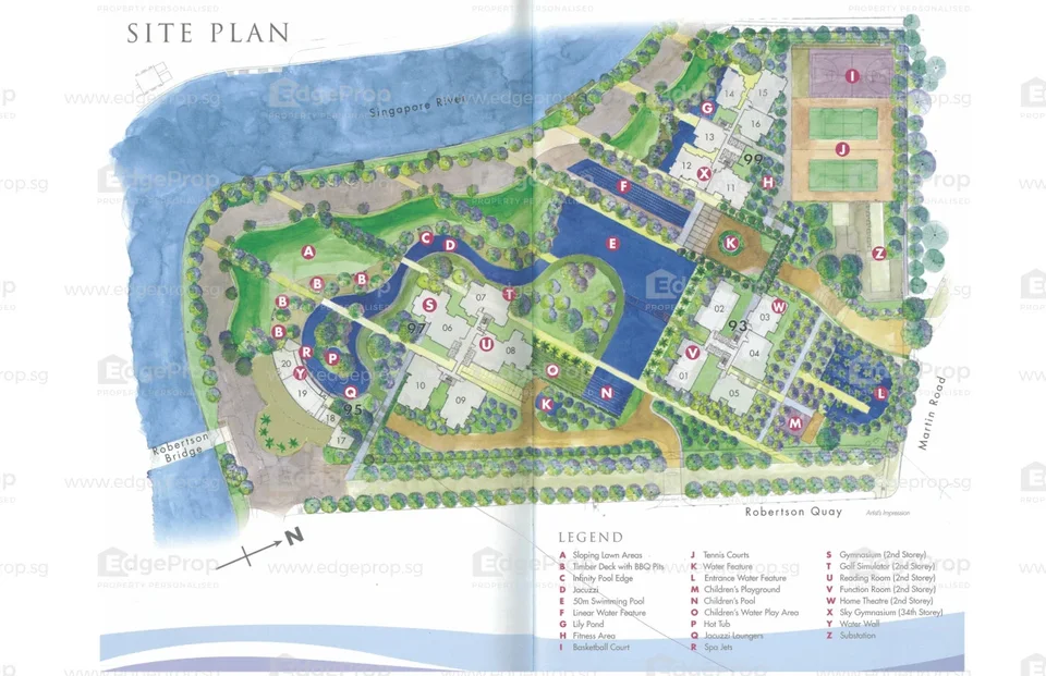 Site plan of Rivergate in Singapore