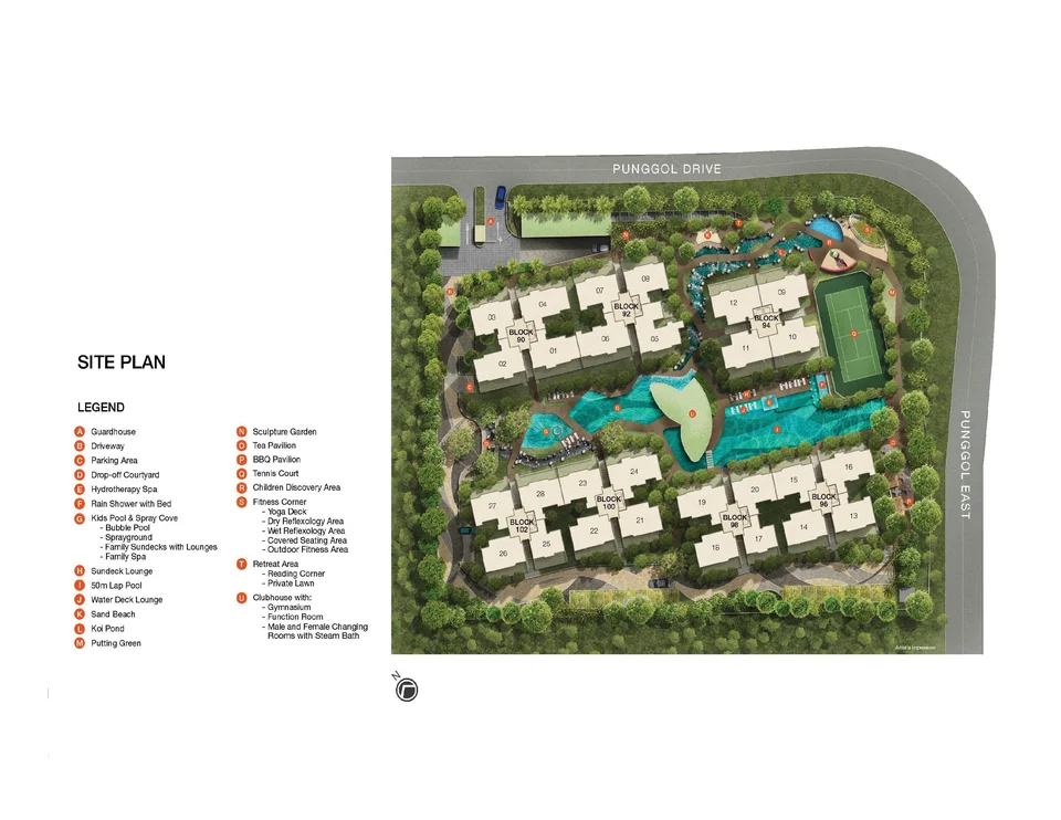 Site plan of Riverparc Residence in Singapore