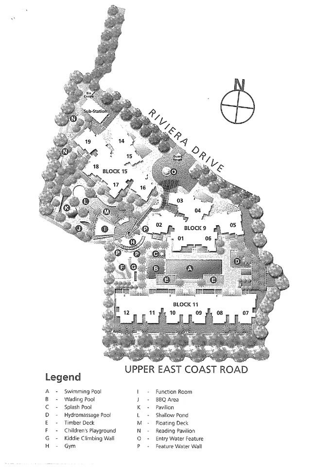 Site plan of Riviera Residences in Singapore