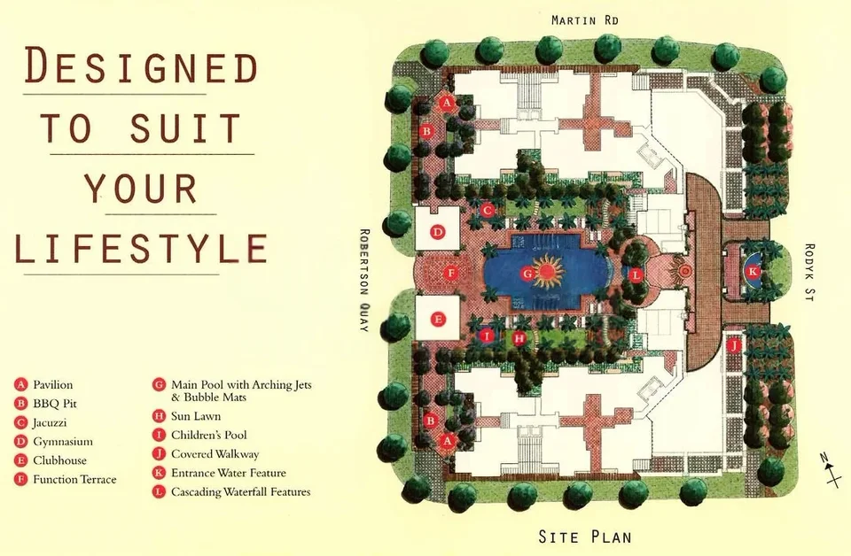 Site plan of Robertson 100 in Singapore
