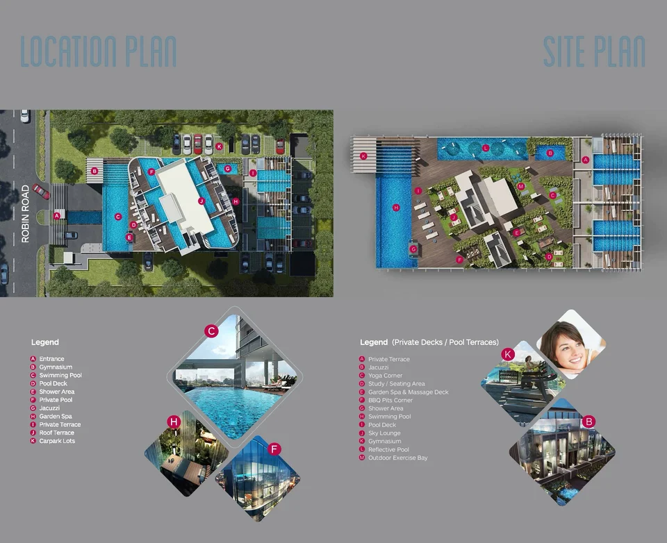 Site plan of Robin Suites in Singapore