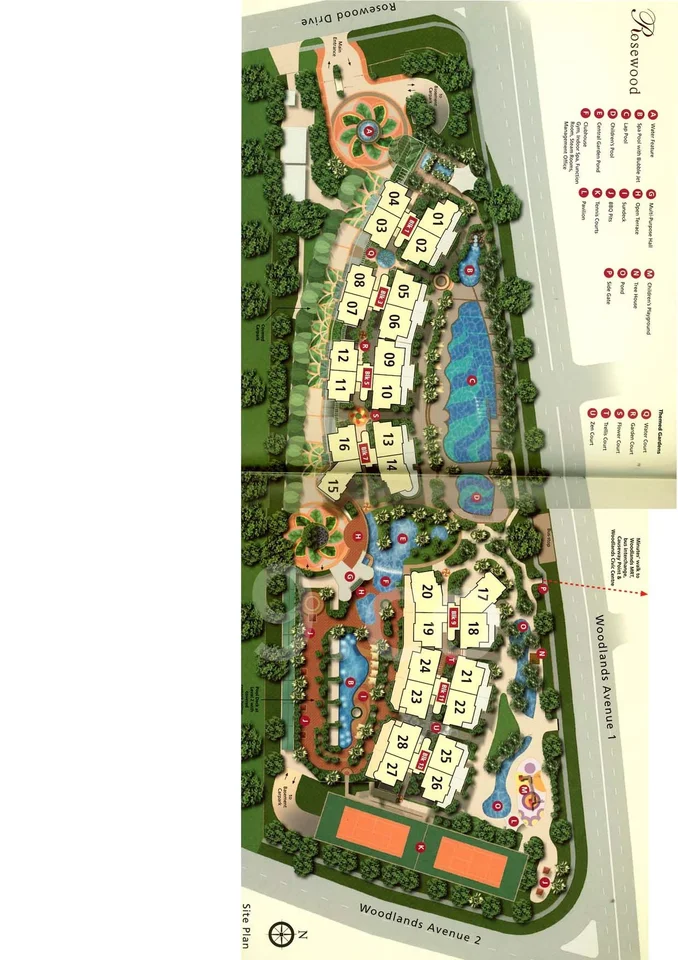 Site plan of Rosewood in Singapore