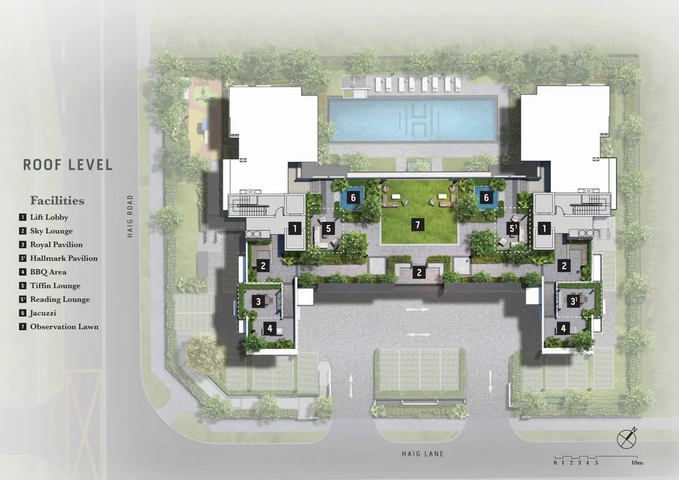 Site plan of Royal Hallmark in Singapore