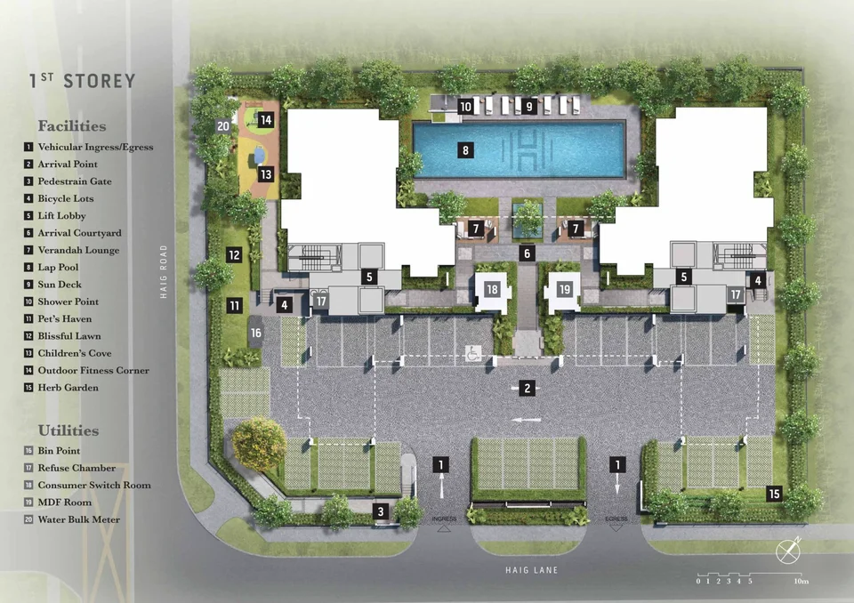 Site plan of Royal Hallmark in Singapore