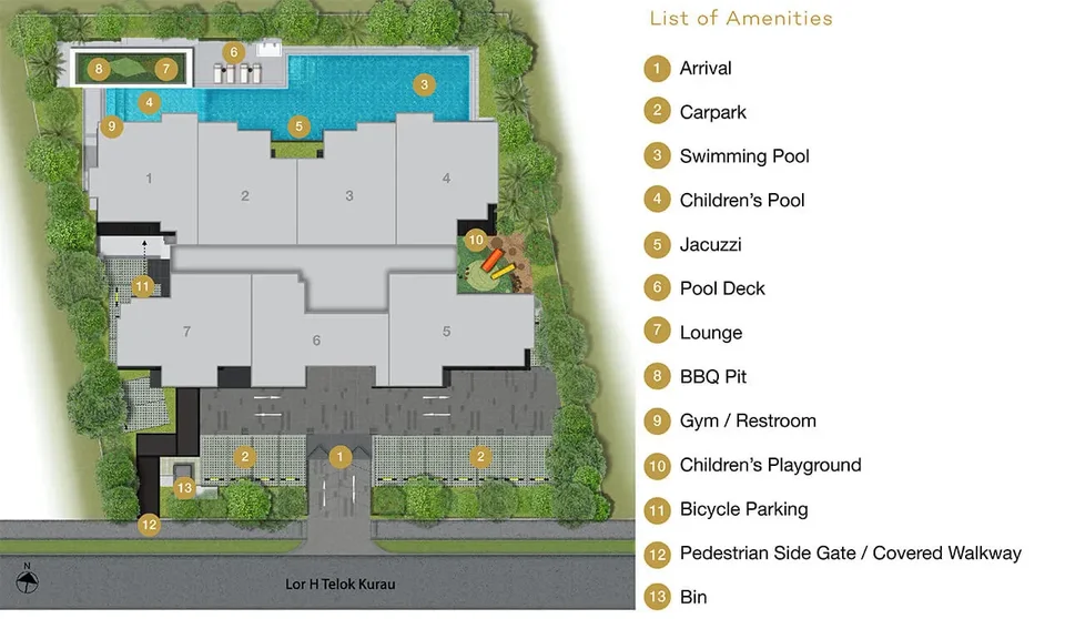 Site plan of Rymden 77 in Singapore