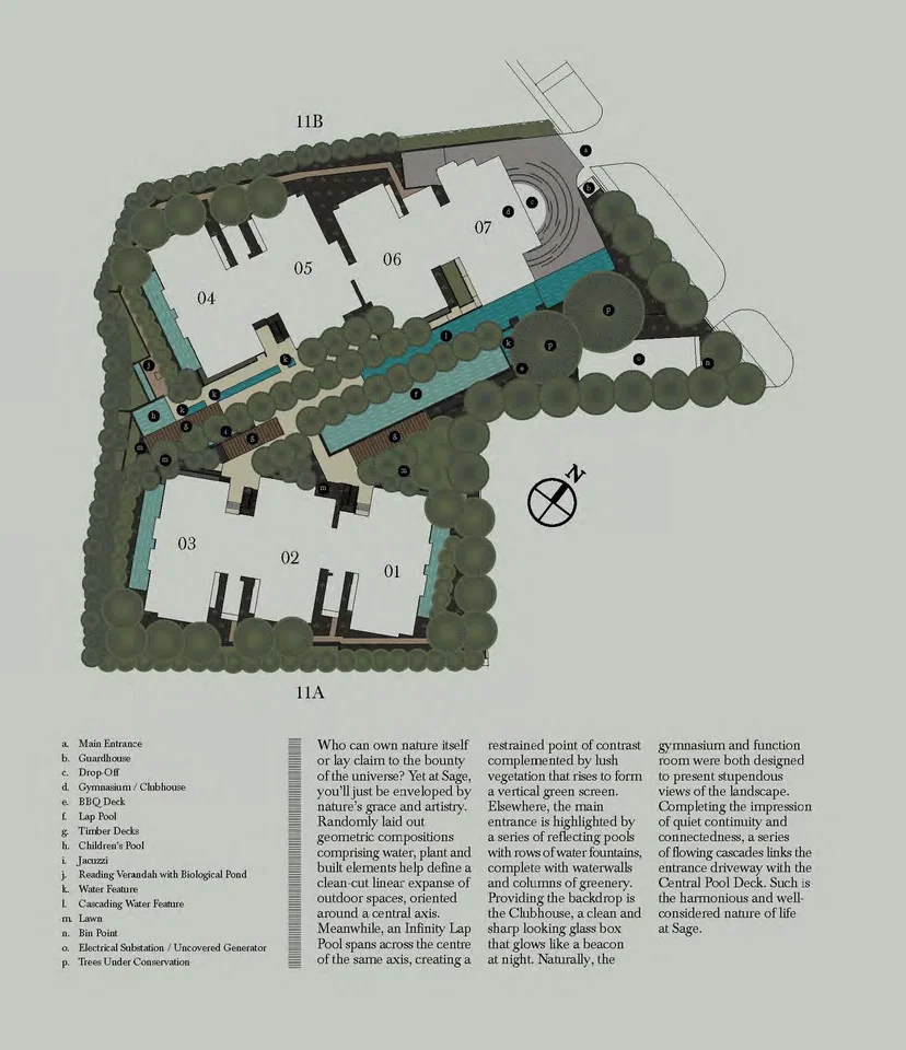 Site plan of Sage in Singapore