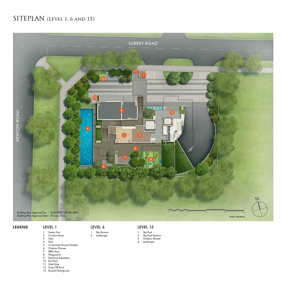 Site plan of SANCTUARY@NEWTON in Singapore