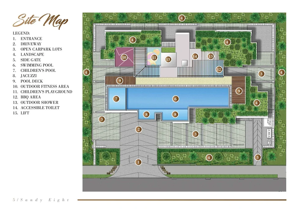 Site plan of Sandy Eight in Singapore