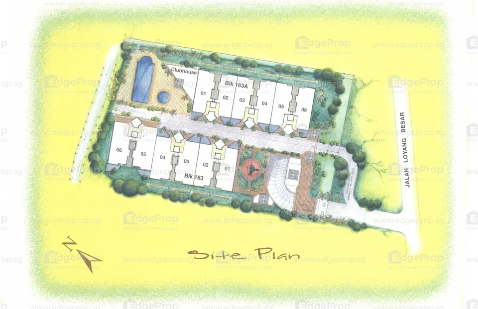 Site plan of Sandy Palm in Singapore
