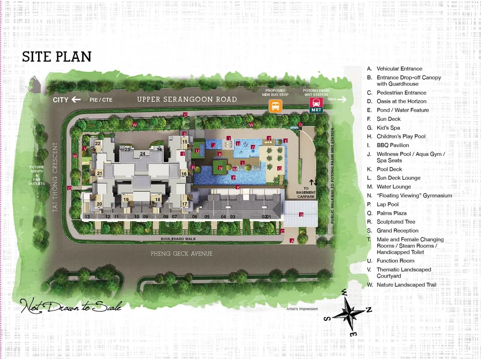 Site plan of Sant Ritz in Singapore