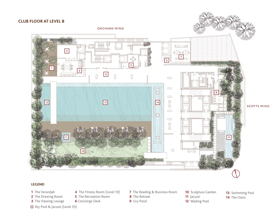 Site plan of Scotts Square in Singapore