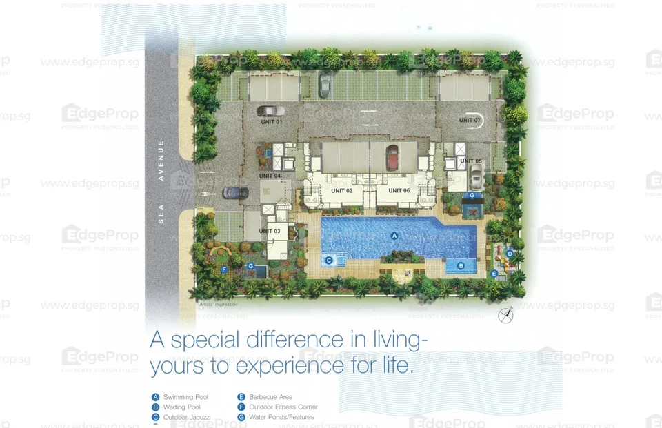 Site plan of Sea Avenue Residences in Singapore