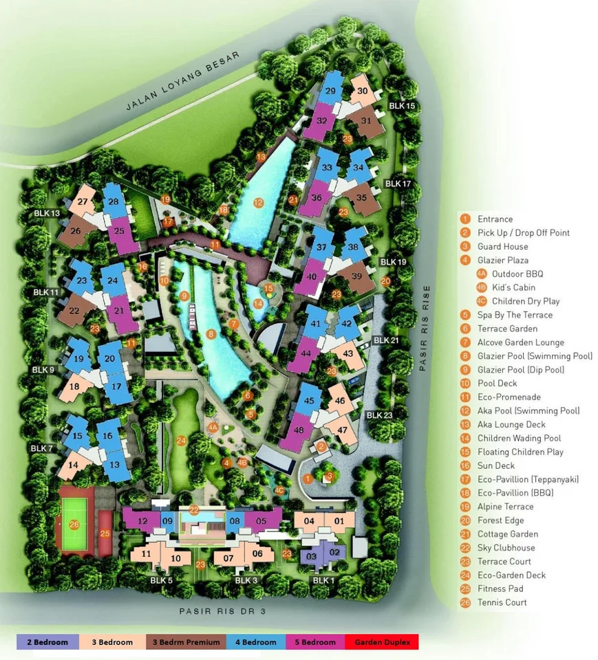 Site plan of Sea Horizon in Singapore
