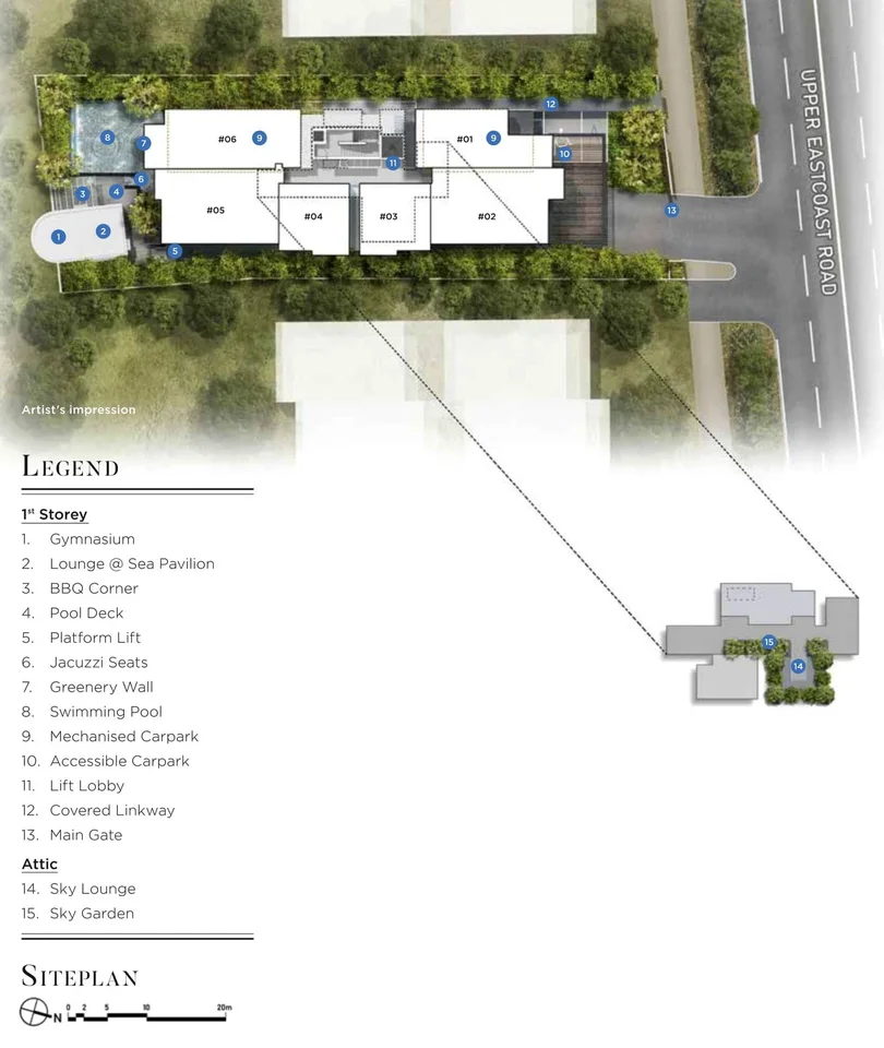 Site plan of Sea Pavilion Residences in Singapore