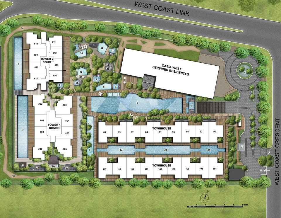 Site plan of Seahill in Singapore