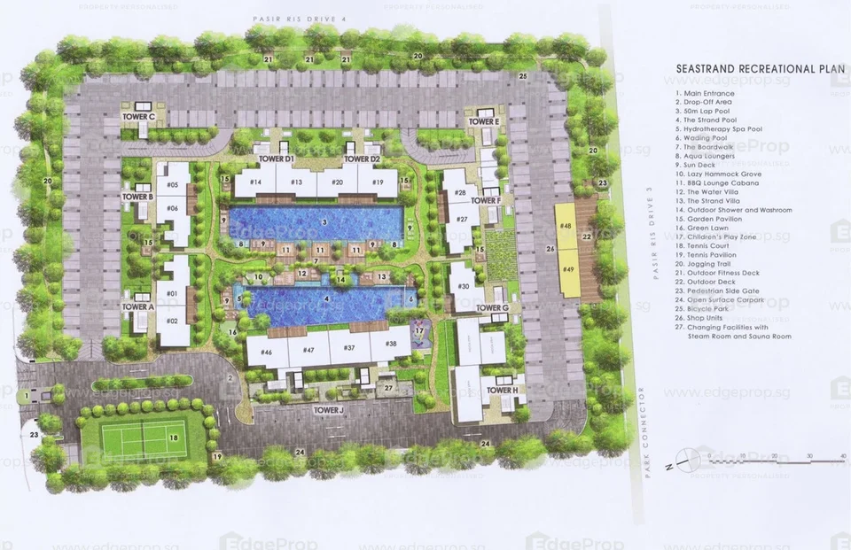 Site plan of Seastrand in Singapore
