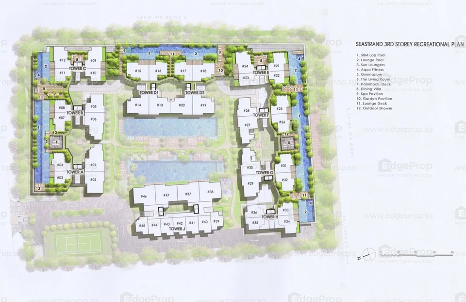 Site plan of Seastrand in Singapore